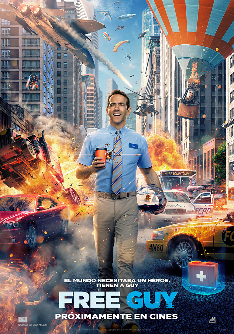 Ryan Reynolds protagoniza 'Free Guy', 3 de julio de 2020 en cines