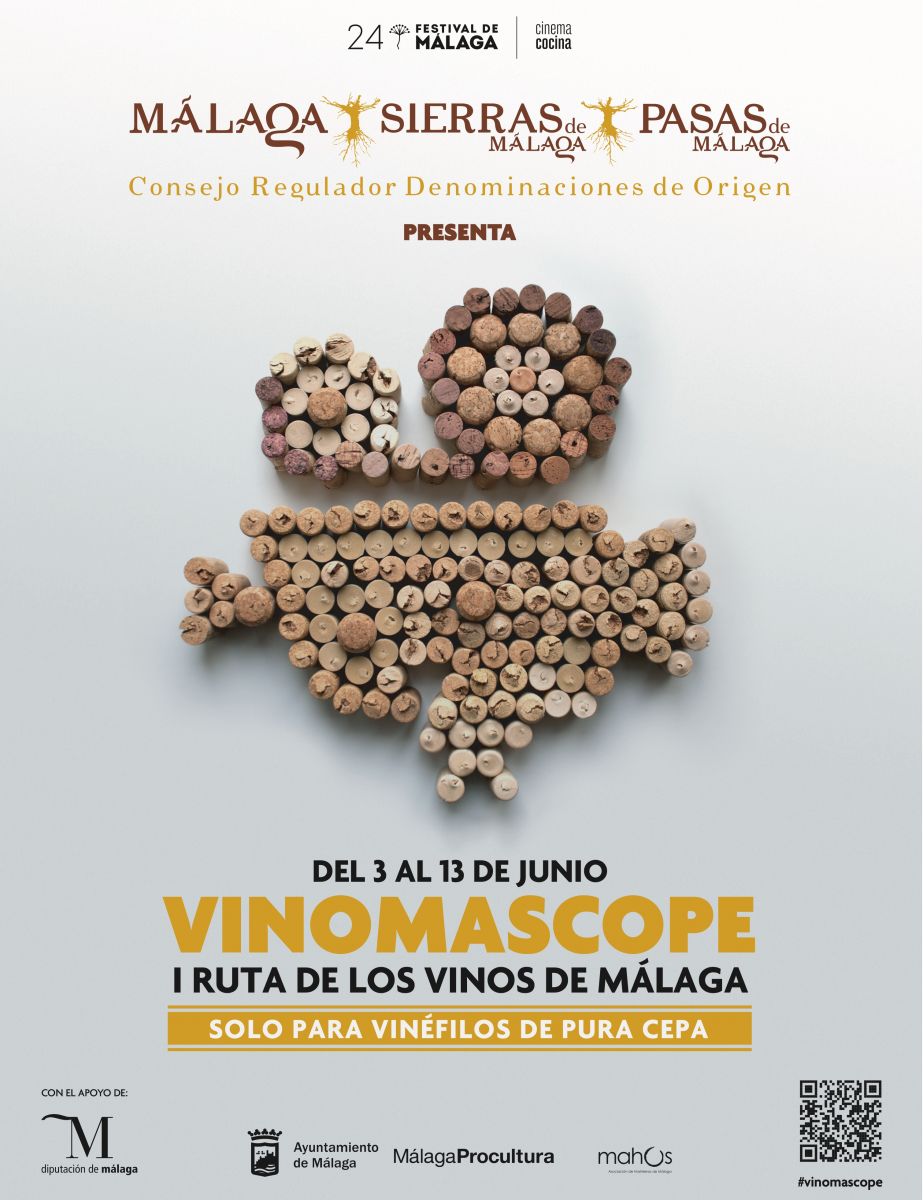 Cincuenta vinos con denominación de origen protagonizan ‘Vinomascope’, la I Ruta de los Vinos de Málaga, del 3 al 13 de junio en Cinema Cocina